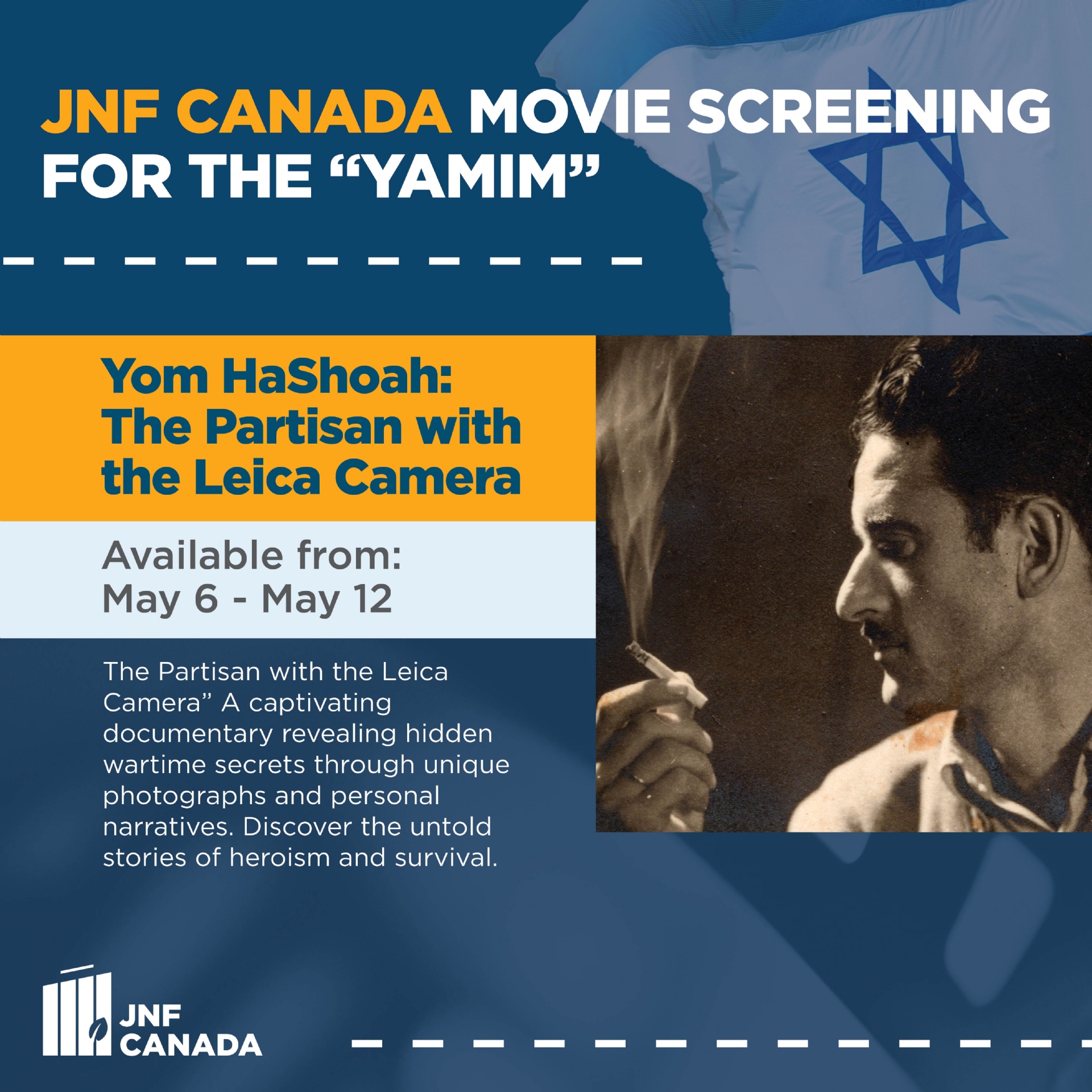 JNF Canada Movie Screening for Yom HaShoah
