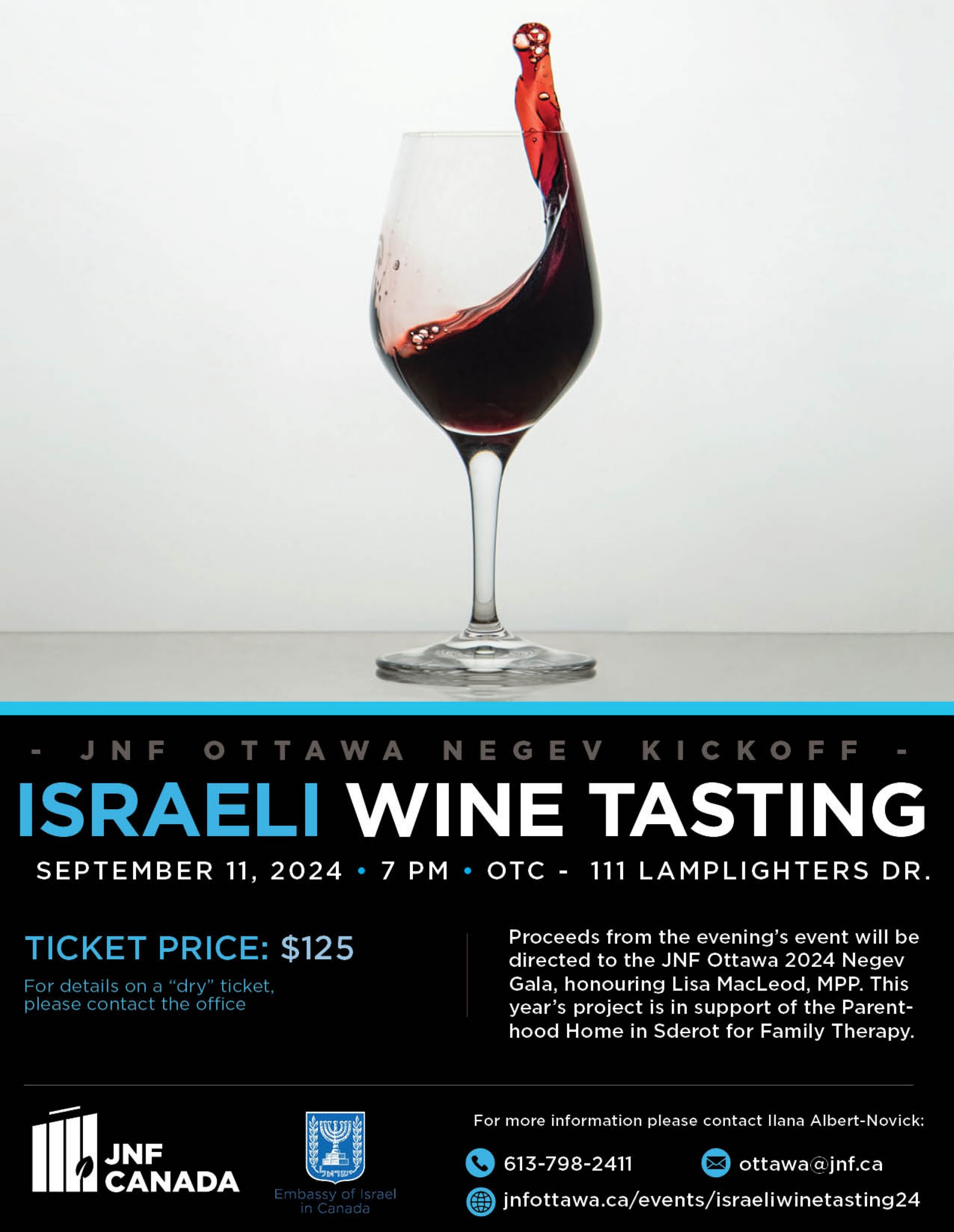 JNF Ottawa Israeli Wine Tasting