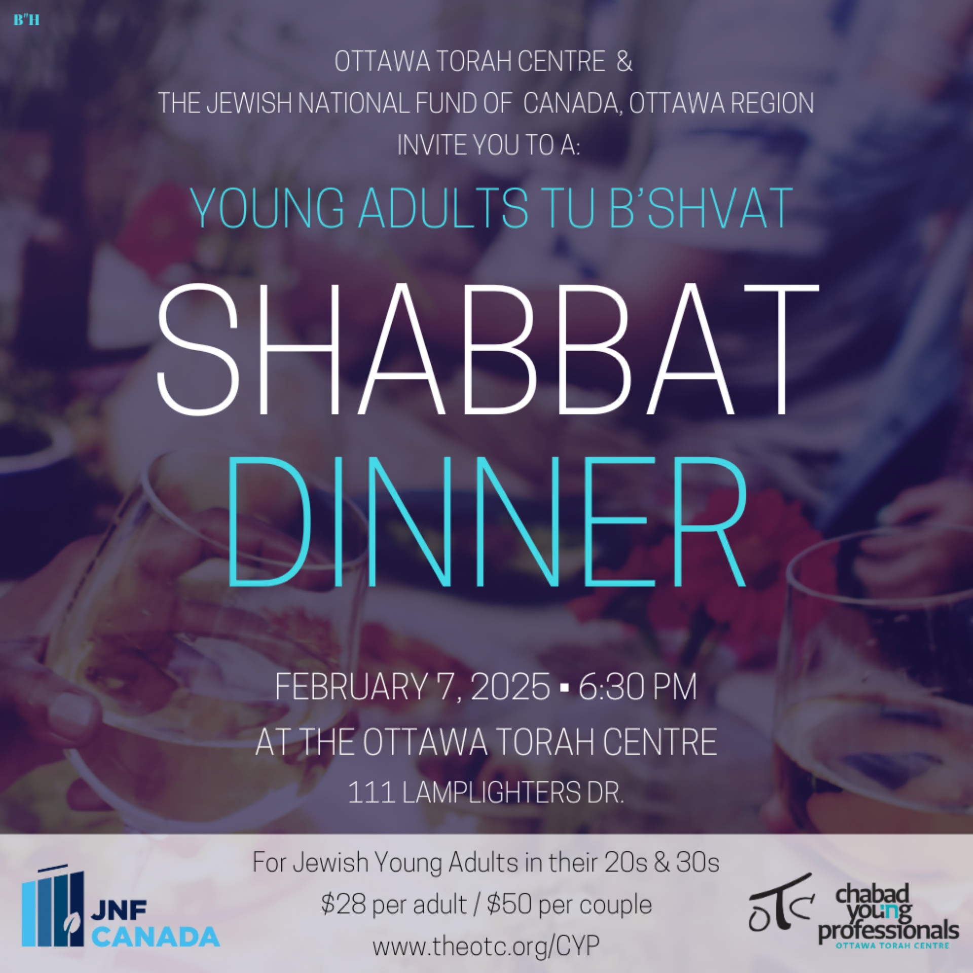 Young Adults Tu B'Shvat Shabbat Dinner