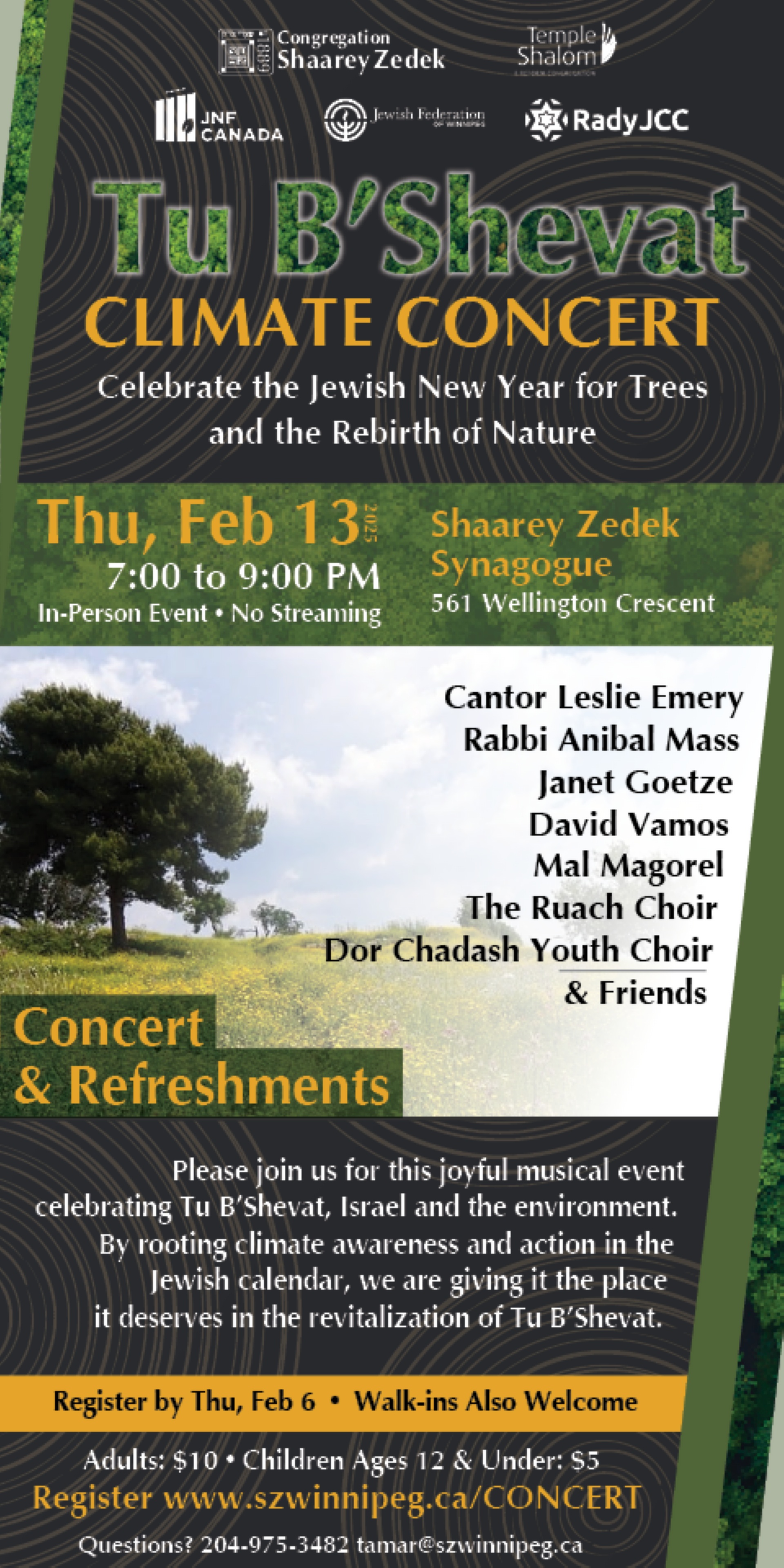 Tu B’Shevat Climate Concert